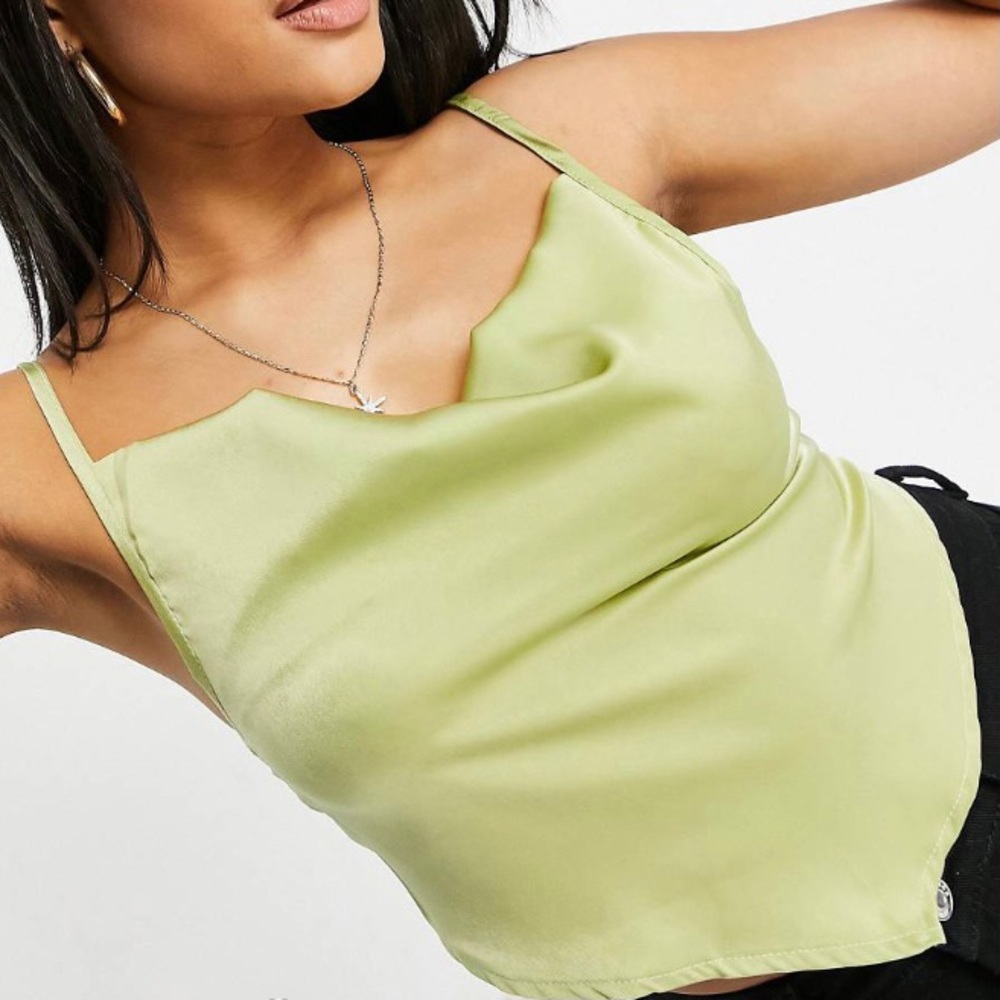 NaaNaa green tie back scarf